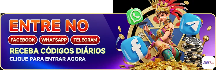 Promoção do aplicativo da jebet com ícones de redes sociais.