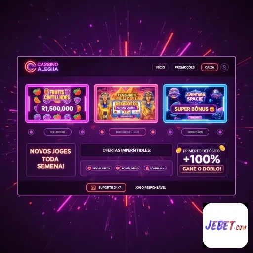 Interface do aplicativo jebet com jogos e promoções em destaque.