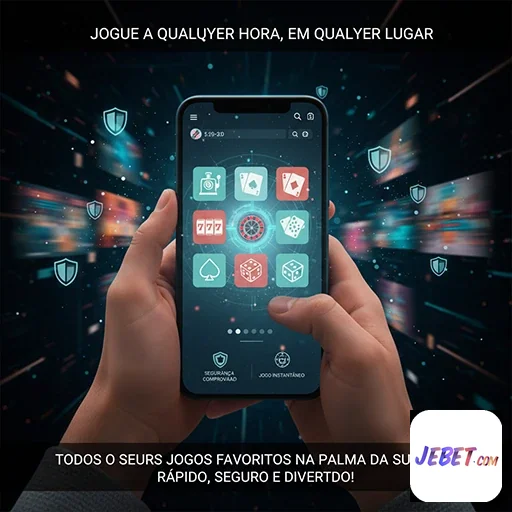 Tela de um smartphone mostrando jogos da jebet.