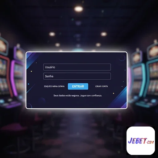 Tela de login da jebet com campos de usuário e senha.