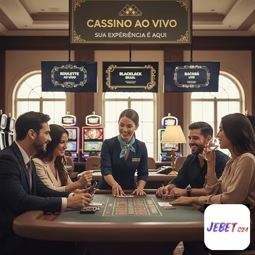 Jogadores interagindo no cassino ao vivo da jebet.