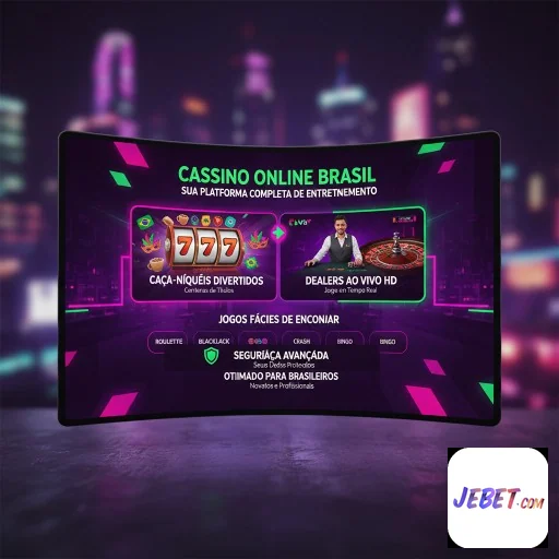 Interface da jebet mostrando caça-níqueis e dealers ao vivo.
