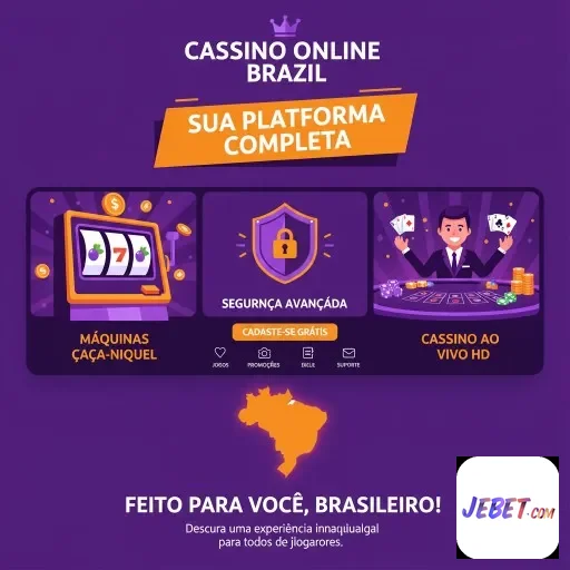 Interface do cassino online na jebet com caça-níqueis e jogos ao vivo.
