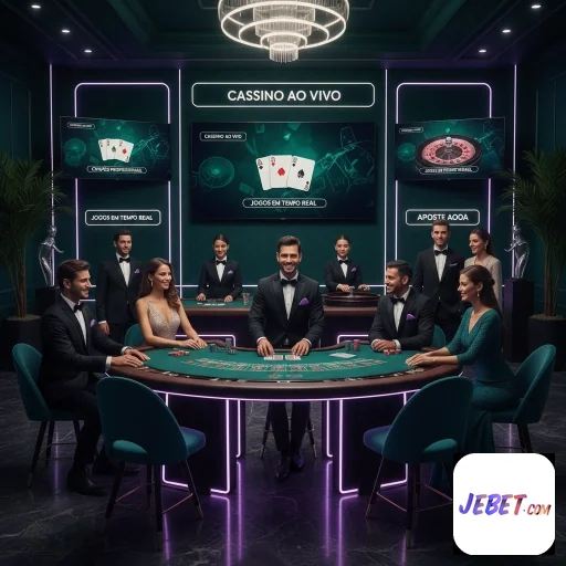 Jogadores e croupier em cassino ao vivo na jebet.