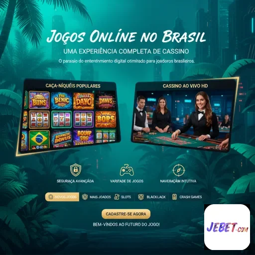 Jogos de cassino online mostrados na tela do jebet.