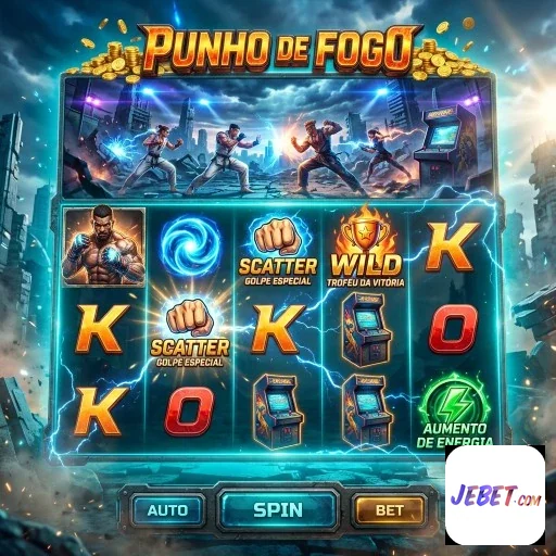 Imagem de jogo de slot 'Punho de Fogo' no jebet.