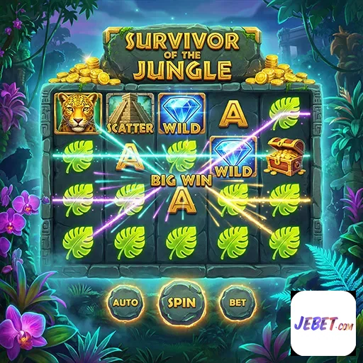Imagem do jogo Survivor of the Jungle na plataforma jebet.