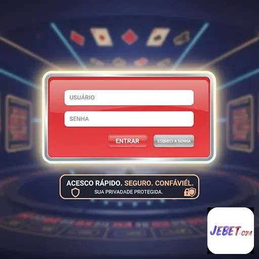 Tela de login da jebet para acesso rápido e seguro.
