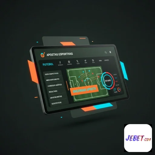 Tela de apostas esportivas da jebet com interface interativa.